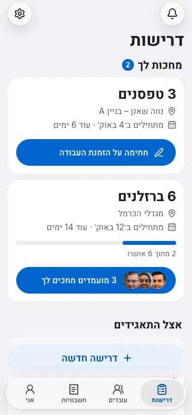 הדרישות של קבלן: מה מחכה לחתימה שלו ומה כבר אושר